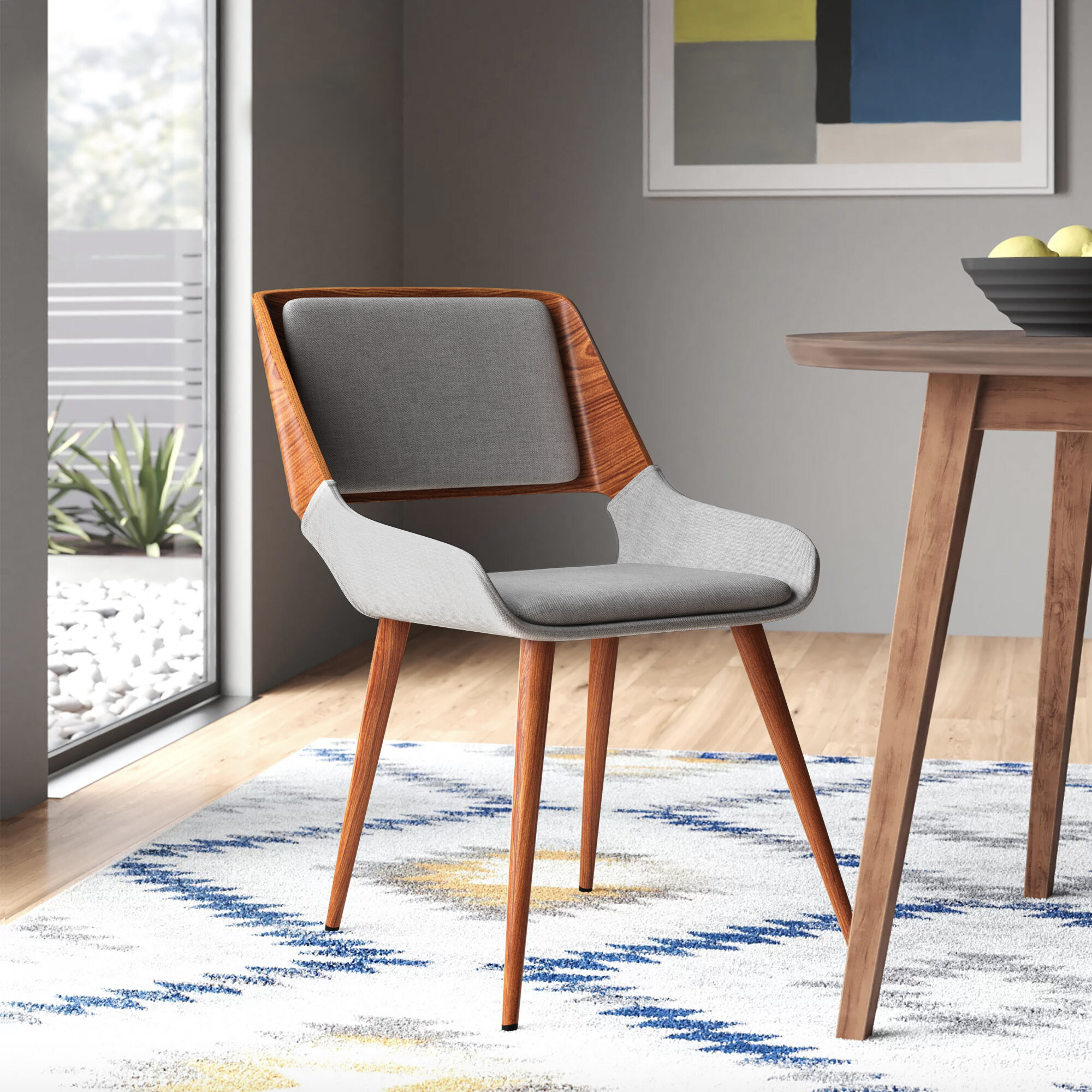 wayfair grey upholstered dining chairs