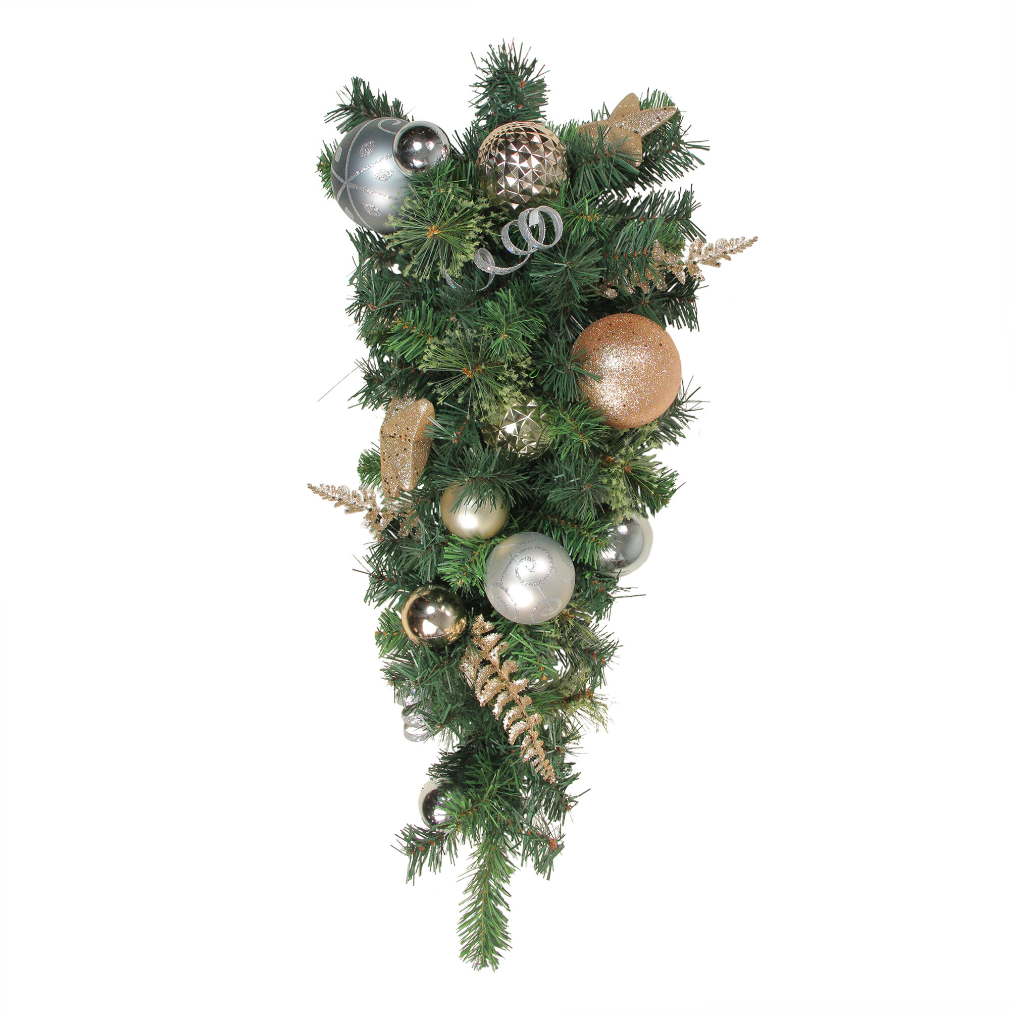 The Holiday Aisle 2 6 Ornament Pine Artificial Christmas Teardrop