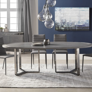 Round To Oval Dining Table Set Wayfair Emlenton Oval Dining Table