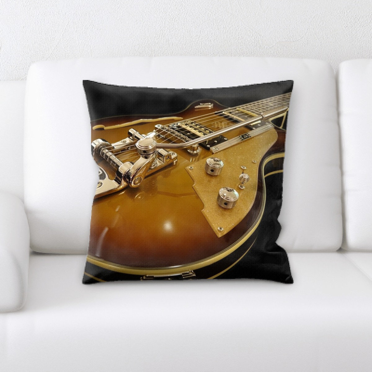 Ebern Designs Langford Guitar Throw Pillow Wayfair