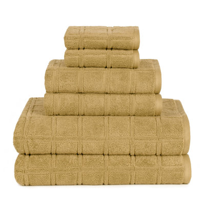 Boehm 100% Cotton Manor Jackson 6 Piece Bath Towel Set Breakwater Bay Color: Lark