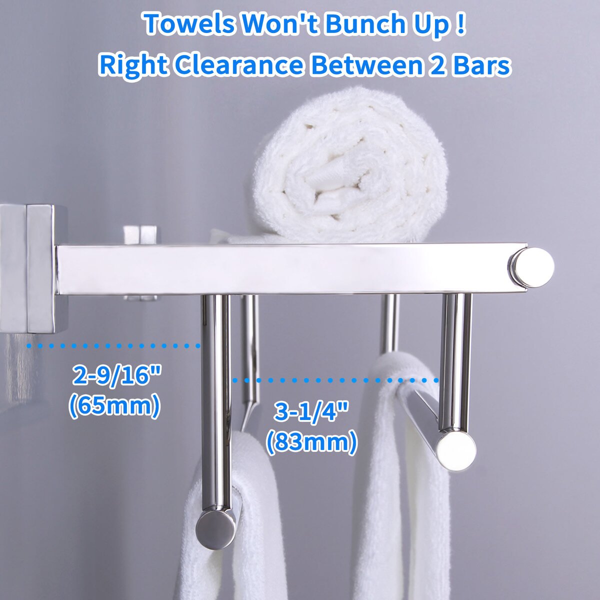 AngleSimple Bathroom Wall Mounted Towel Rack & Reviews | Wayfair