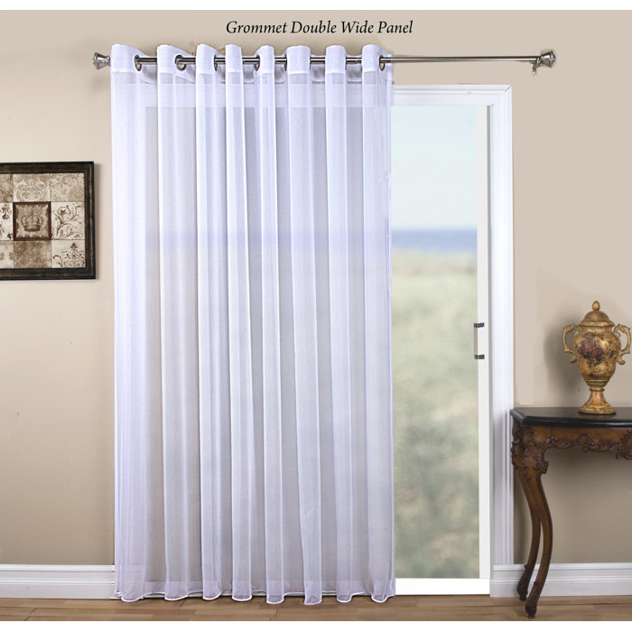 Fleur De Lis Living Rizzo Extra Wide Solid Sheer Grommet Curtains