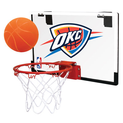 NBA Game on Basketball Hoop Set Rawlings NBA Team Oklahoma City Thunder