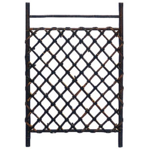 Japanese Wood Lattice Panel Trellis