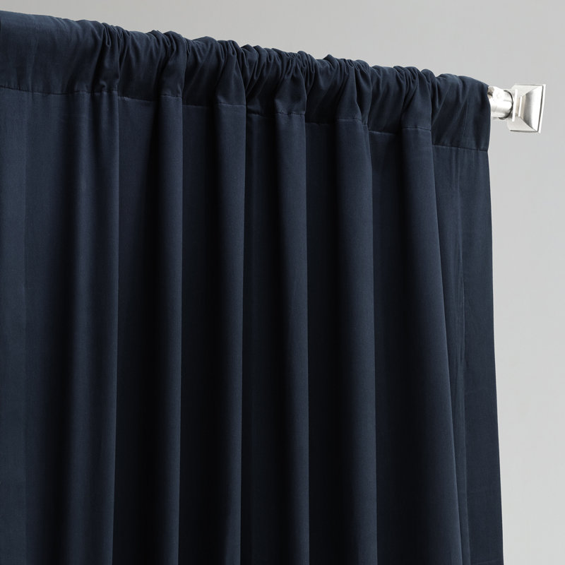 Eider Ivory Bryce 100 Cotton Solid Blackout Thermal Rod Pocket Single Curtain Panel Reviews Wayfair
