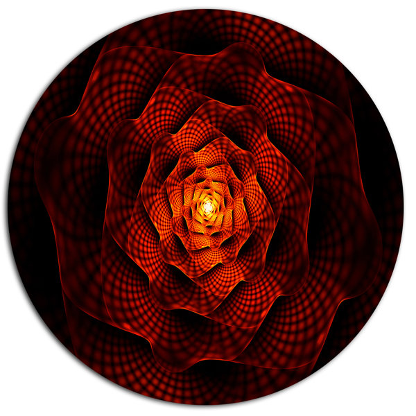 Designart Fractal Red Flower Of Passion Graphic Art Print On Metal Wayfair