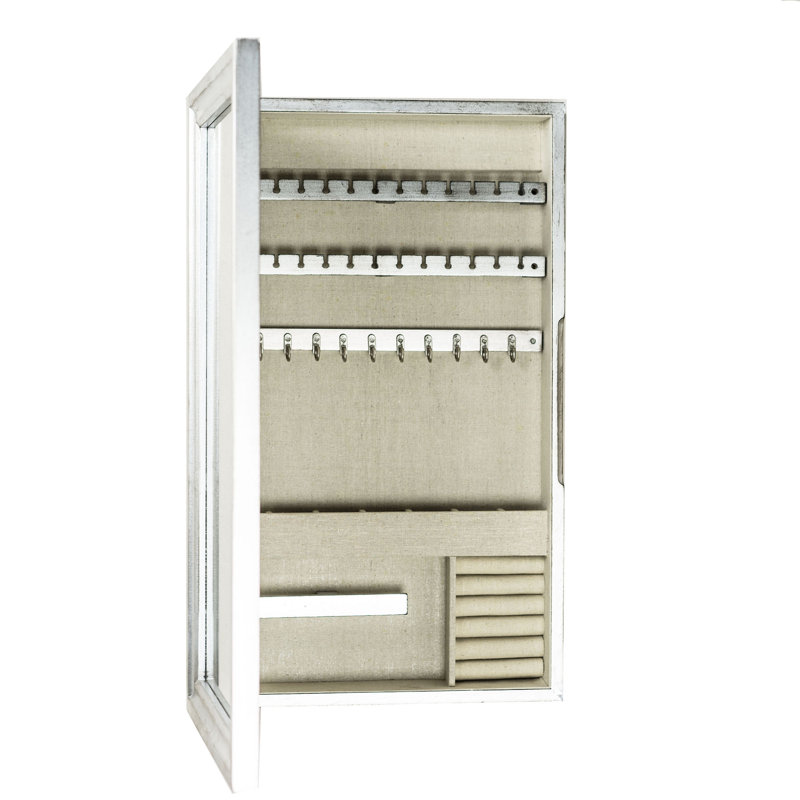 Loon Peak Storage Mirror Wall Mounted Jewelry Holder Reviews