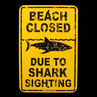 Beware Of Tiger Shark Rustic Sign SignMission Classic Plaque Decoration 