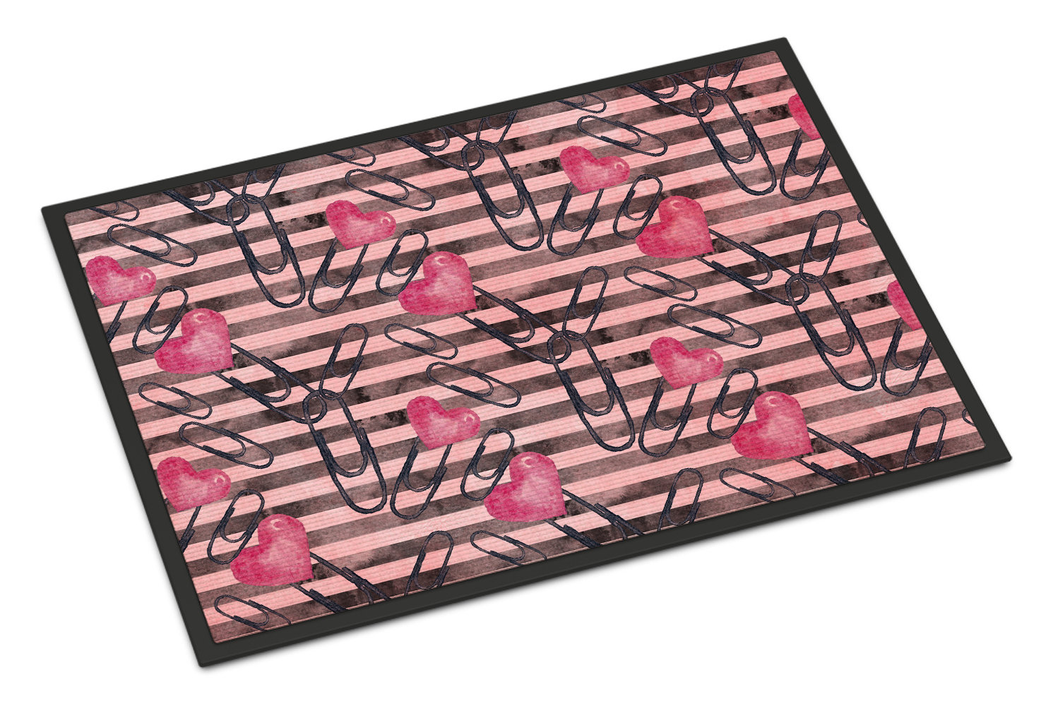 East Urban Home Heart Paper Clips Non Slip Outdoor Door Mat Wayfair