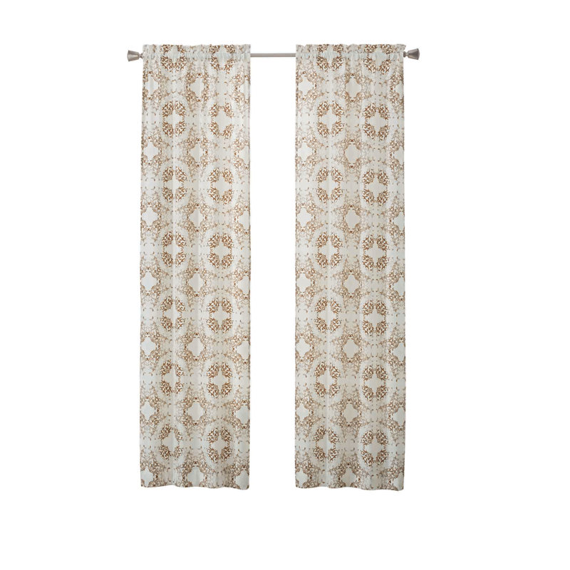 Liza Abstract Semi Sheer Rod Pocket Curtain Panels Reviews
