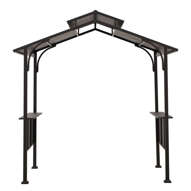 Sunjoy Kent 8 Ft W X 5 Ft D Steel Grill Gazebo Reviews Wayfair