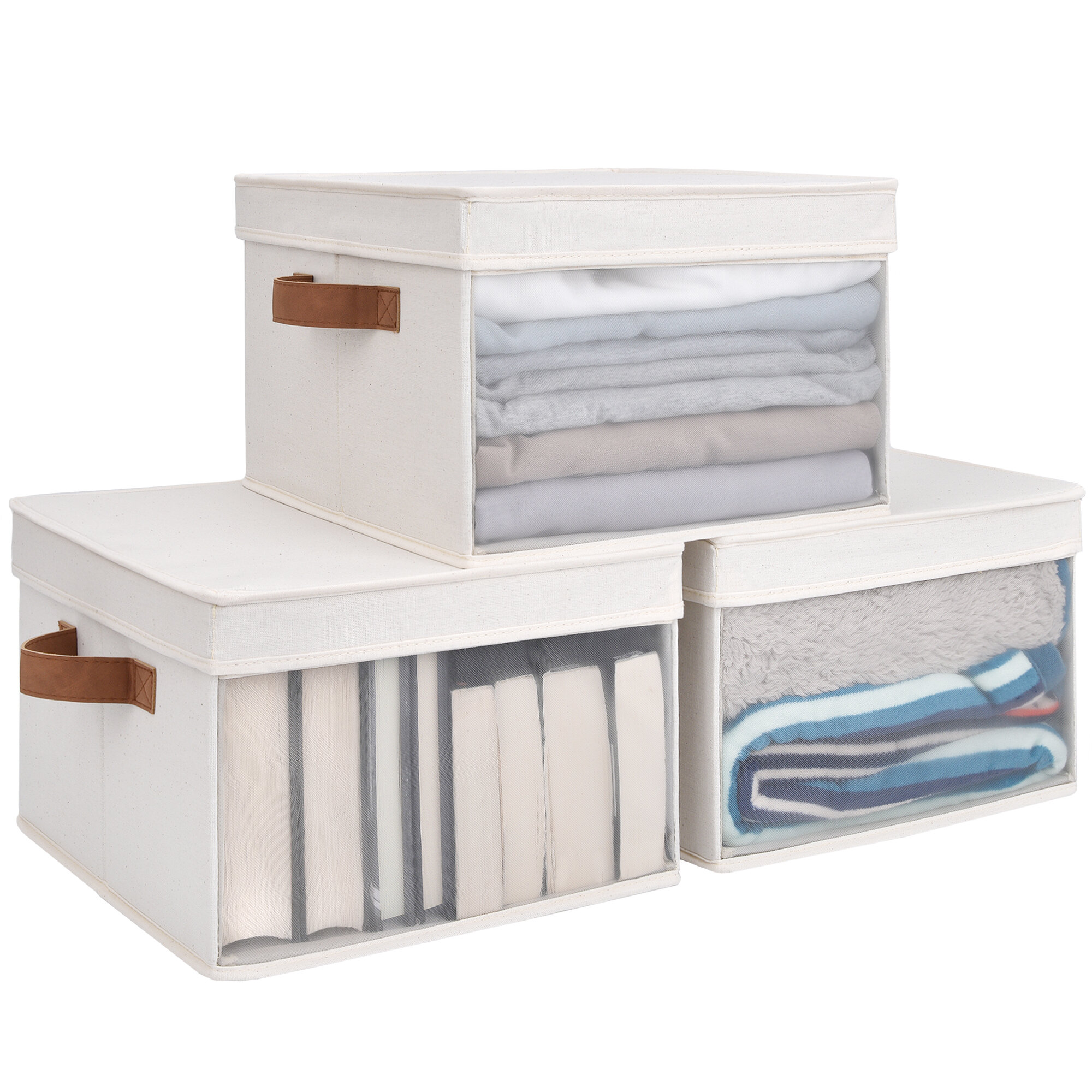 Rebrilliant Foldable Fabric Cube Set Wayfair   Foldable Fabric Cube Set 