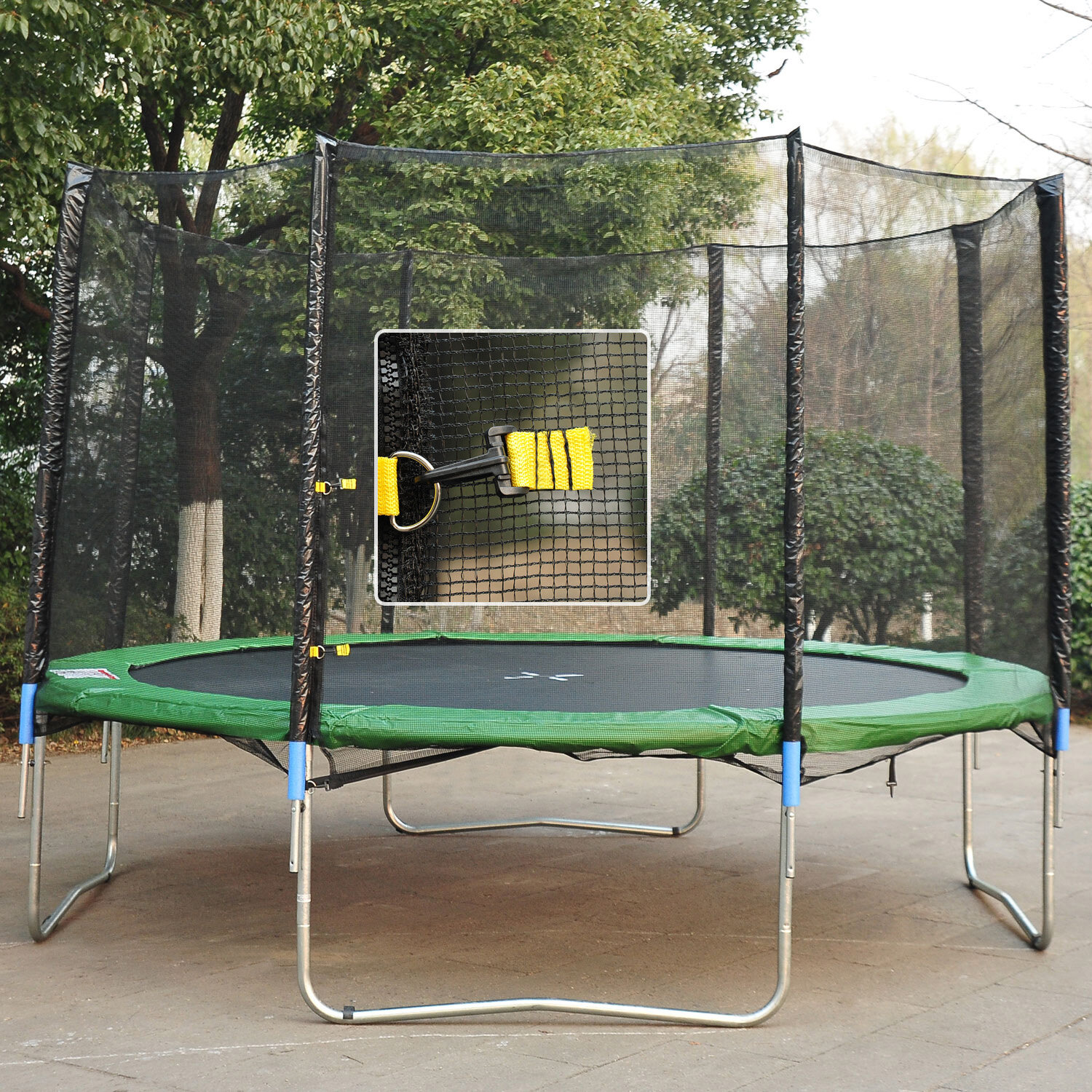 Upper Bounce Universal Trampoline Fiber Glass Rods To Replace Top Metal Ring Of Net Enclosure For Different Trampoline Frame Sizes With Curved Poles Pole Caps Included Sports Outdoors Outdoor Trampolines