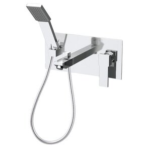 Single Handle Wall Mounted Tub Filler Trim with Hand Shower