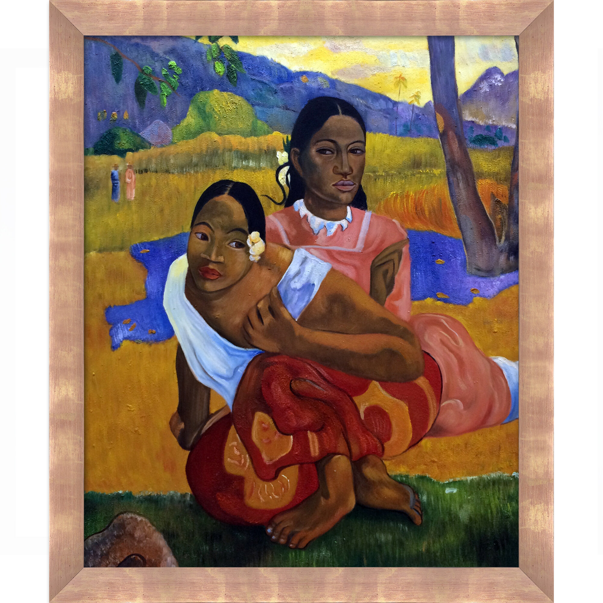 overstockArt When Will You Marry? Full View by Paul Gauguin Framed Hand Painted Oil Reproduction 