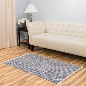Hand-Loomed Blue Indoor/Outdoor Area Rug