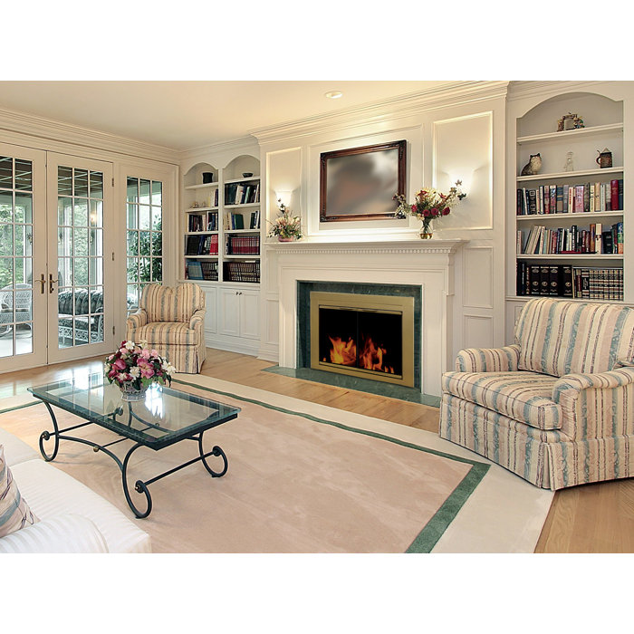 Pleasant Hearth Ashlynn Cabinet Style Brass Fireplace Doors