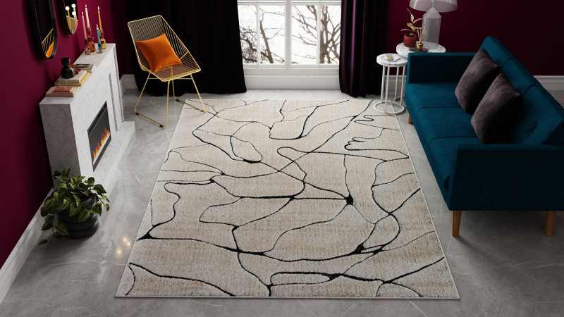 Cadence Contemporary Marble Area Rug Rug Size: Rectangle 8'2" x 10'