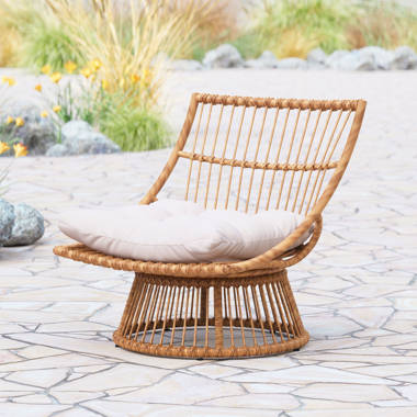 rattan willis wingback chair