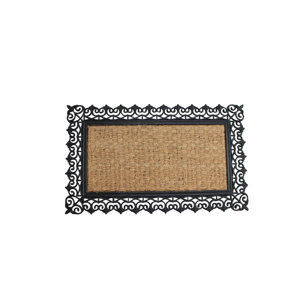Abdel Scroll Design Border Welcome Doormat