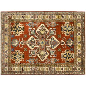 One-of-a-Kind Kazak Hand-Knotted Brown Area Rug