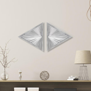 Diamond Wall Decor Wayfair 2 Piece Shining Diamond Wall Décor Set