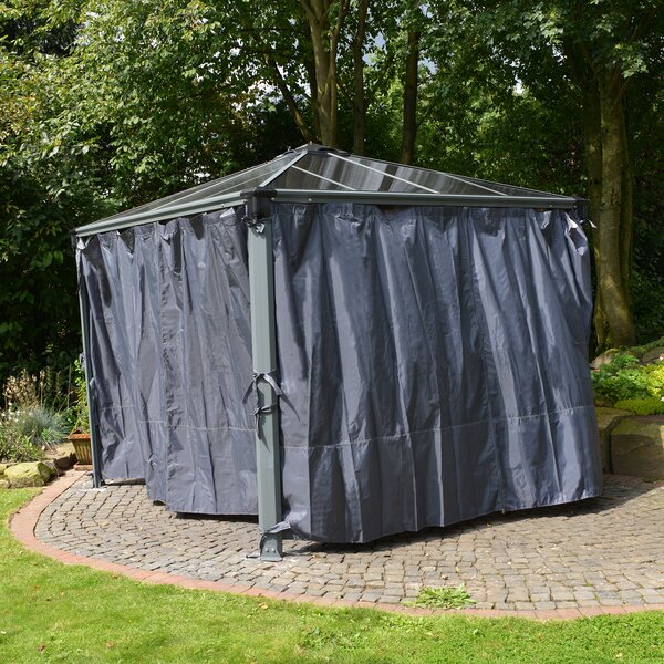 1 Pack Yescom 11.6x6.5 Universal Privacy Side Wall Replacement Gazebo Top Curtain for 10x12ft Yard Garden Canopy Tent