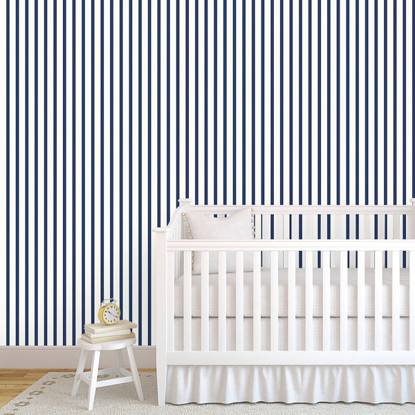 Cecelia Striped Pattern 48 L X 24 W Paintable Peel And Stick