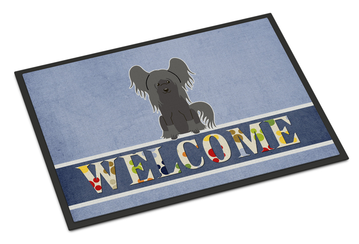 East Urban Home Chinese Crested Welcome 27 In X 18 In Non Slip Outdoor Door Mat Wayfair
