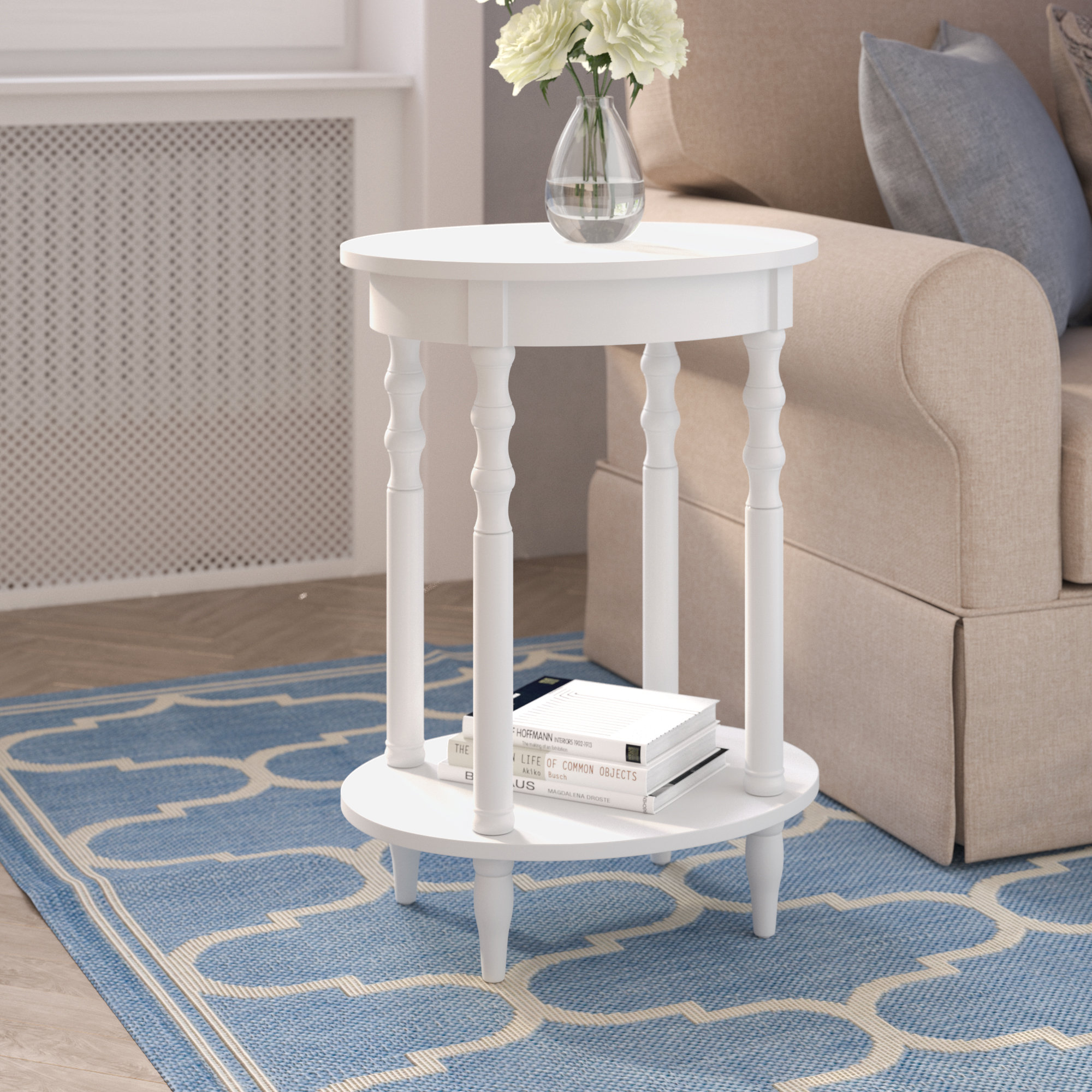 white two tone dining table