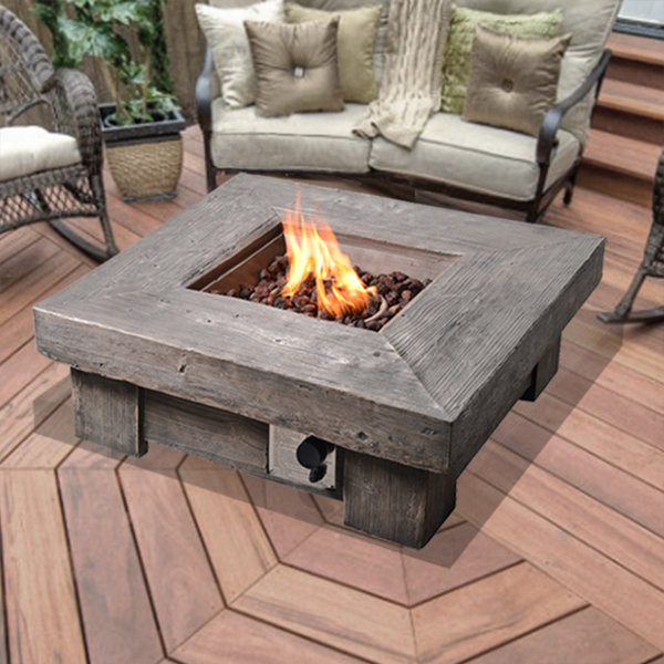 Peaktop Retro Stone Propane Gas Fire Pit Reviews Wayfair Co Uk