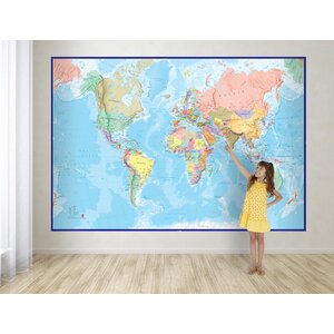 Giant World Map 62.2' x 91.3
