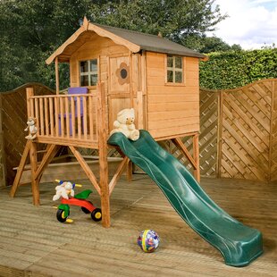 children's garden playhouse with slide