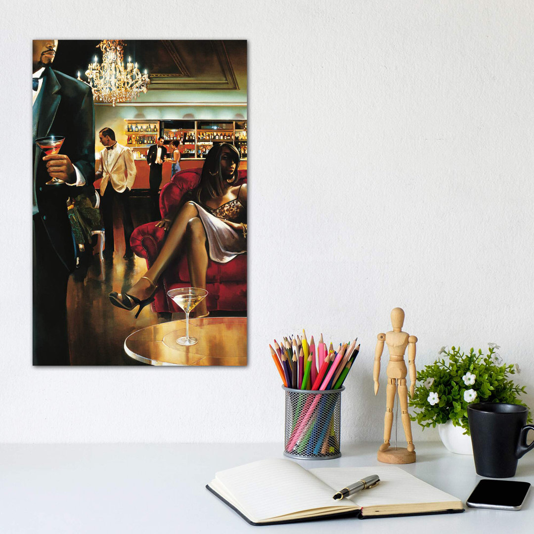 The Lounge by Ron Di Scenza - Wrapped Canvas Art Print black