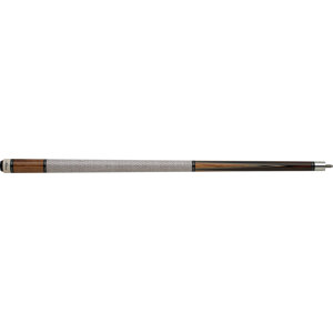 Dark Chocolate Stain with Birdseye Maple, Black and Zebra Wood Spliced Inlay Points Cue
