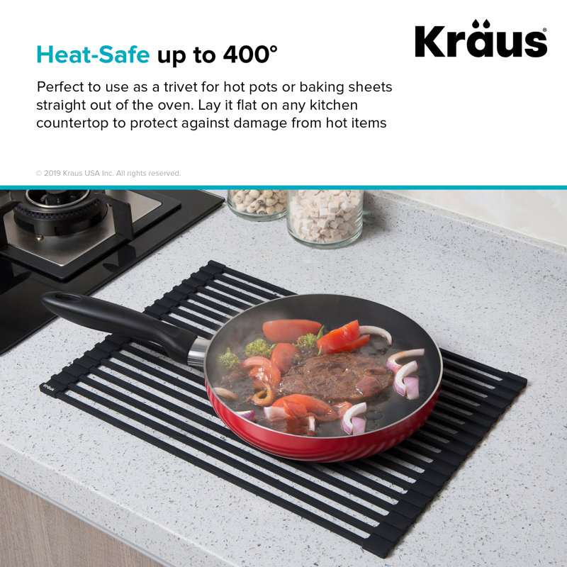 Krm 10grey Kraus Stainless Steel Over The Sink Multipurpose Roll
