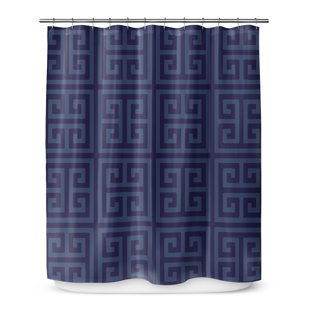 Greek Key Curtains Wayfair Greek Key Shower Curtain