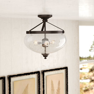 Flush Mount Lighting You Ll Love Wayfair Harborcreek 3 Light Semi Flush Mount