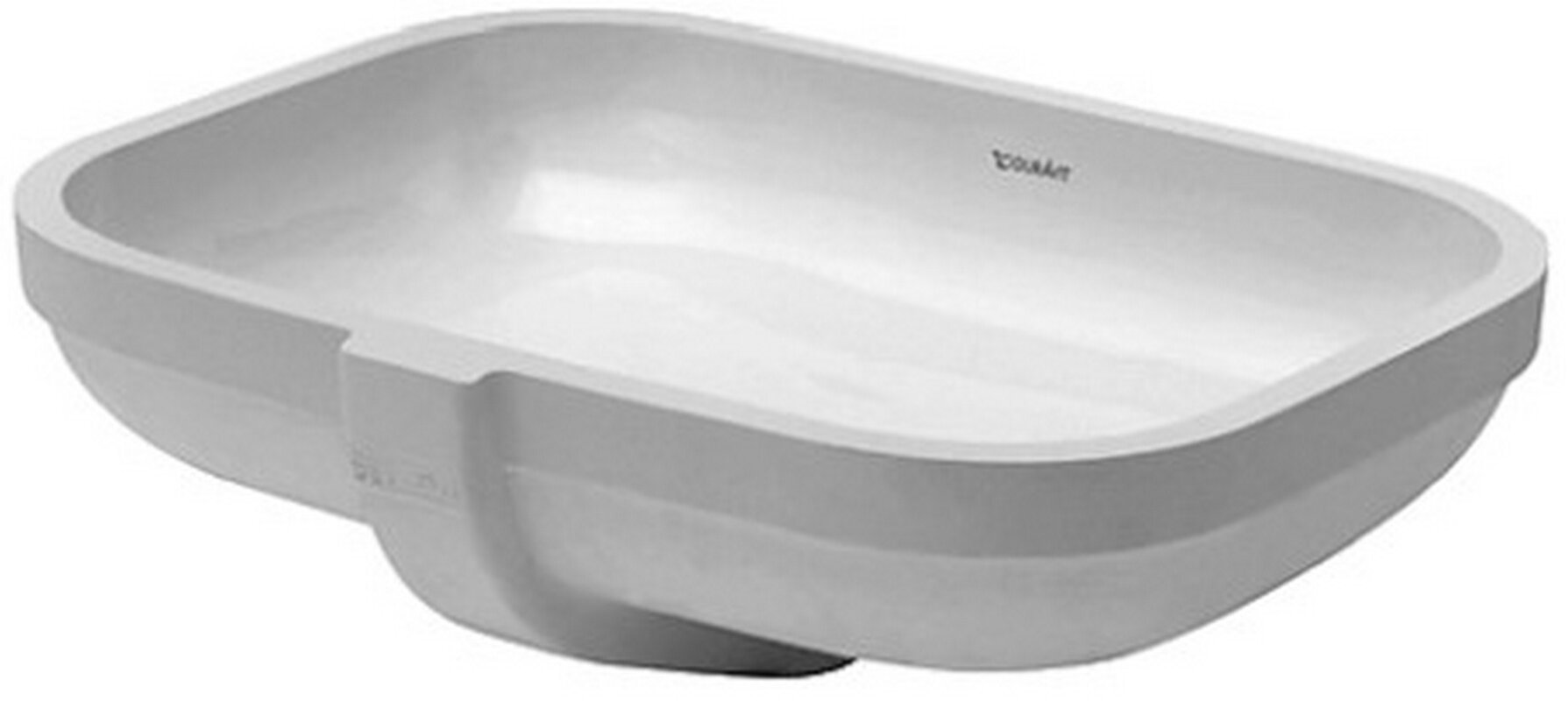 bristol ceramic rectangular undermount bathroom sink with overflow
