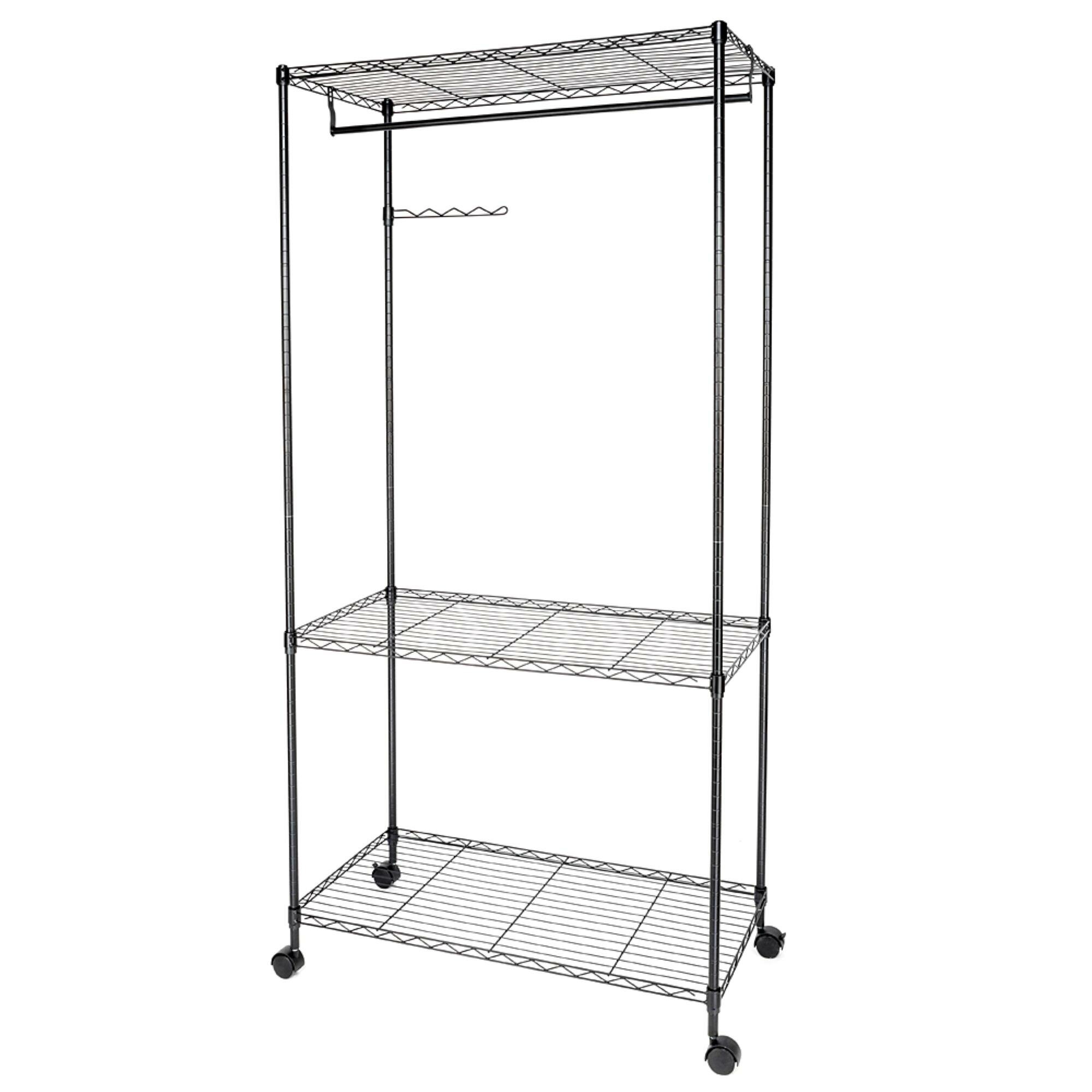 Rebrilliant Elgin 35 4 W Double Layer Mesh Hanger Garment Rack