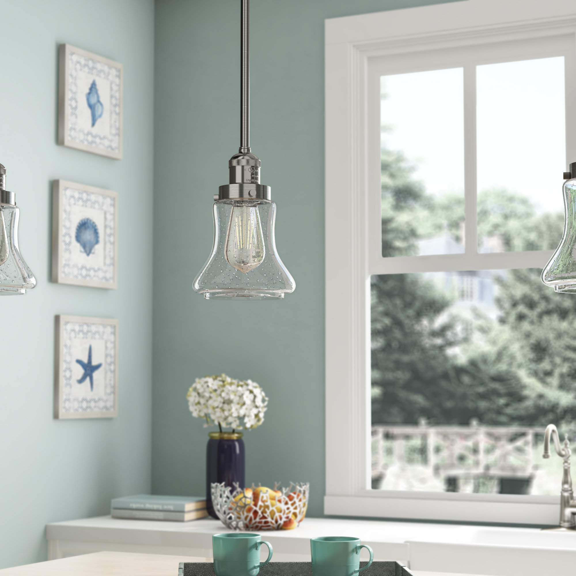Beachcrest Home Nardone 1 Light Single Bell Pendant Wayfair
