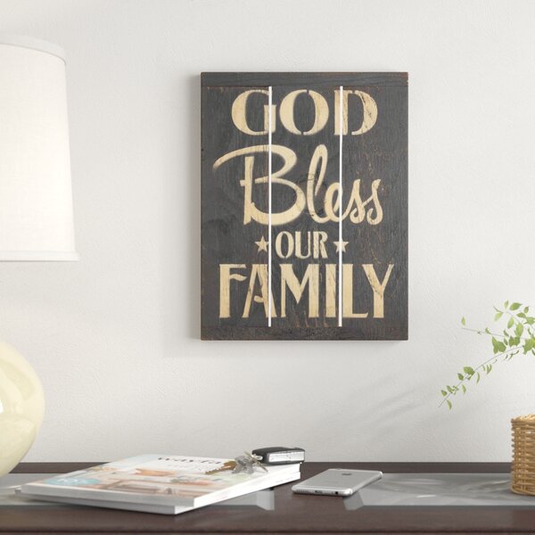 God Bless This Home LADYBUG Family SIGN Wall Art Door Hanger Plaque Wood Decor