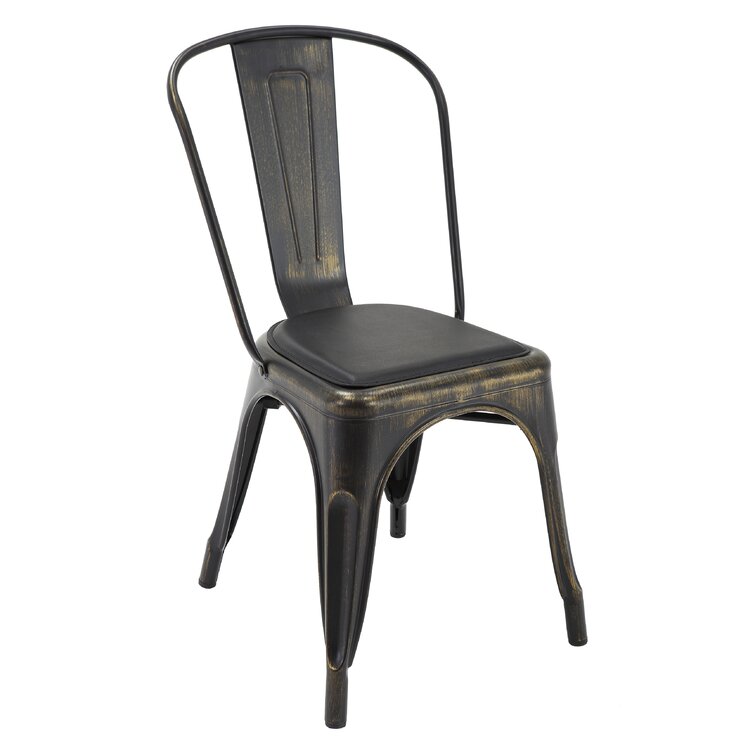 steel chair with cushion seat