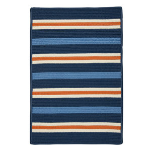 Painter Stripe Set Sail Blue Indoor/Outdoor Area Rug