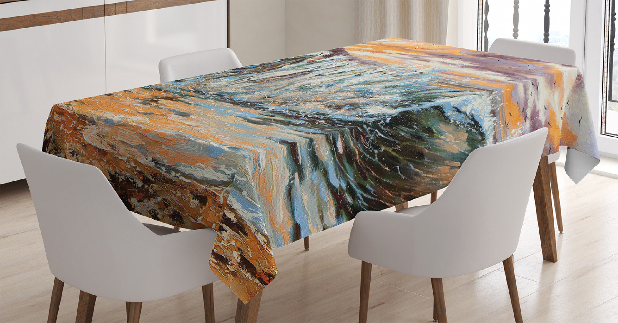 East Urban Home Ambesonne Horses Tablecloth Group Of Pacing
