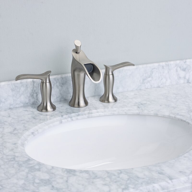 Eviva Swan Deck Mount Widespread Waterfall Bathroom Faucet Reviews Wayfair