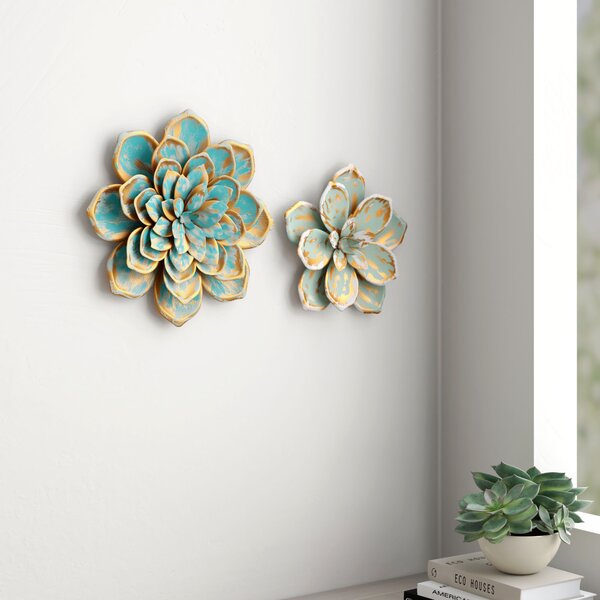 Plaques & Wall Art Metal Butterfly & Flower Plaque Wall Art Hanging Spring Garden Decor 10 Tall ...