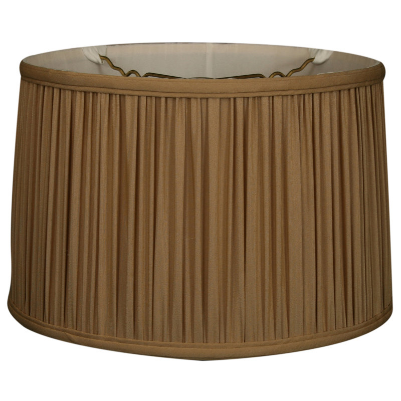 white silk drum lamp shade