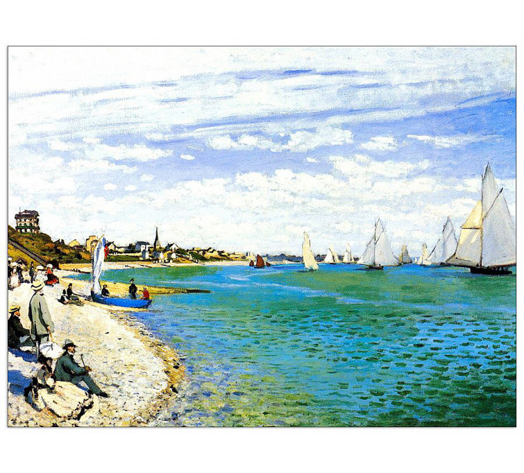 Highland Dunes Regatta At Saint Adresse By Claude Monet Painting Print Wayfair Co Uk